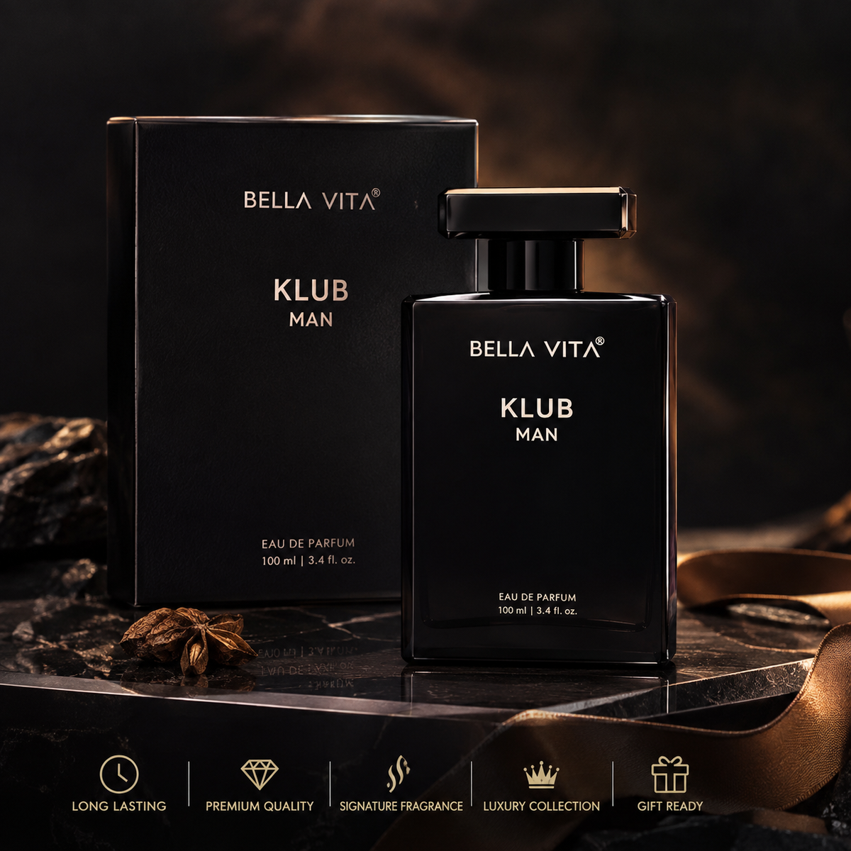 Bella Vita KLUB Man Perfume 100ml Eau De Parfum for Men