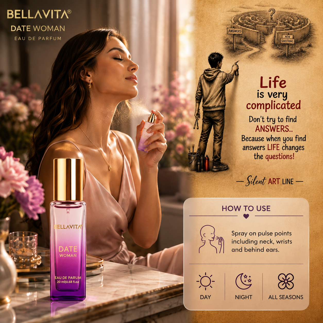 Bella Vita DATE Woman Perfume for Women – Eau de Parfum 20ml
