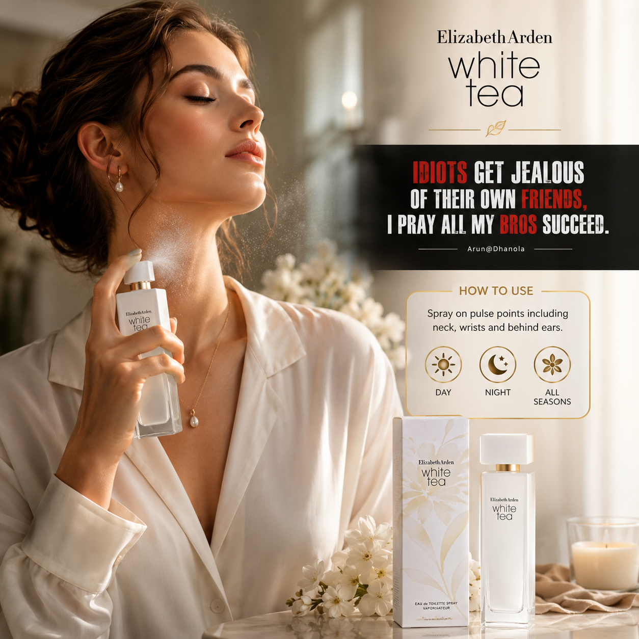 Elizabeth Arden White Tea Eau de Toilette Spray – Women’s Fragrance 100 ml