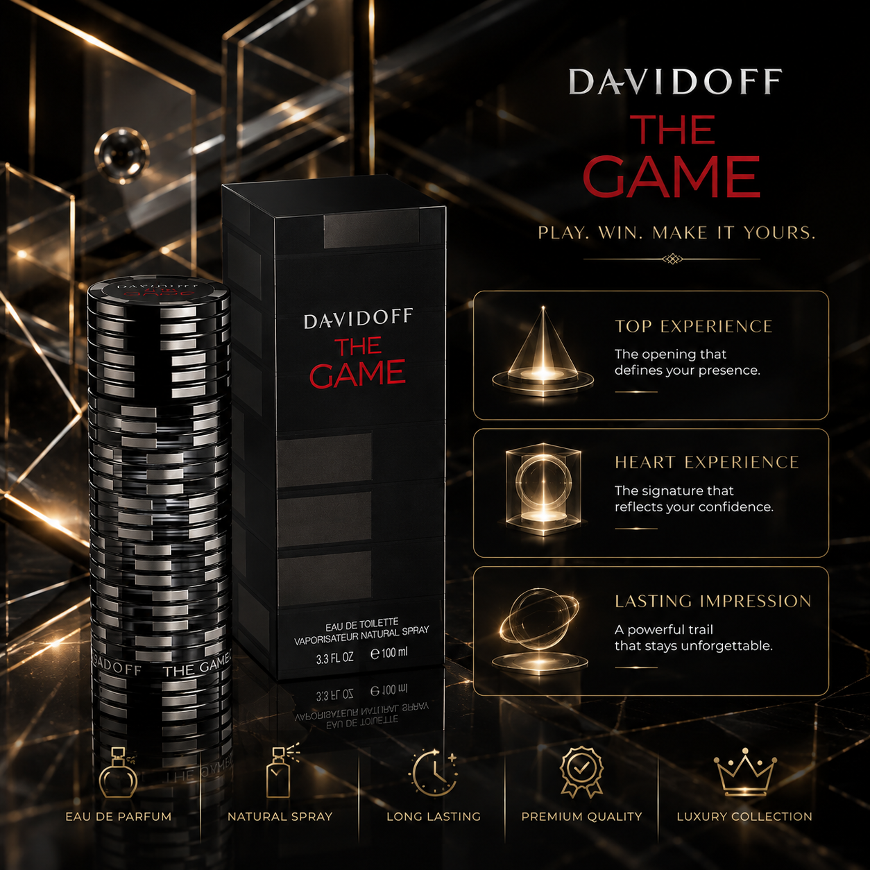 Davidoff The Game Eau de Toilette for Men 100ml