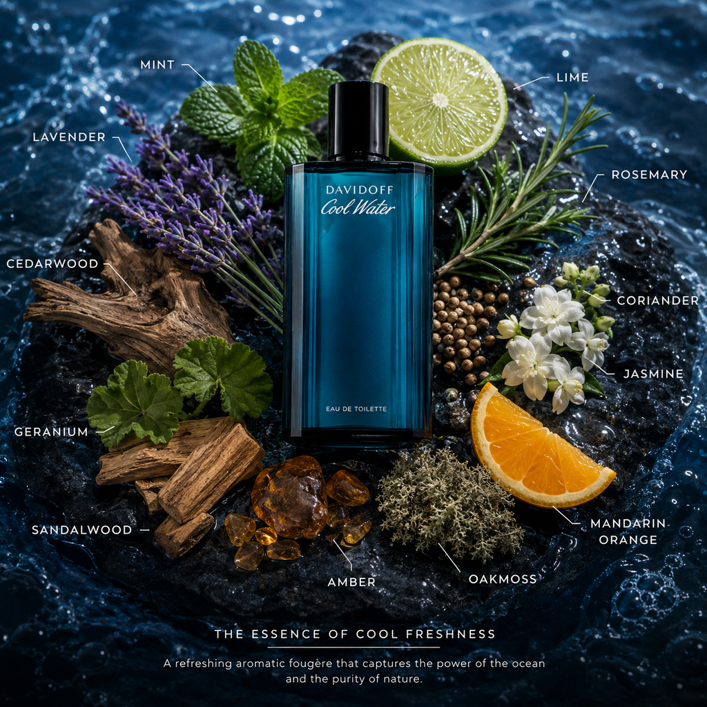 Davidoff Cool Water Eau de Toilette for Men – Fresh Aquatic Fragrance Gift Set