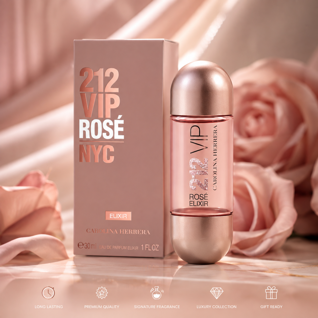 Carolina Herrera 212 VIP Rosé Elixir Eau de Parfum for Women 30ml