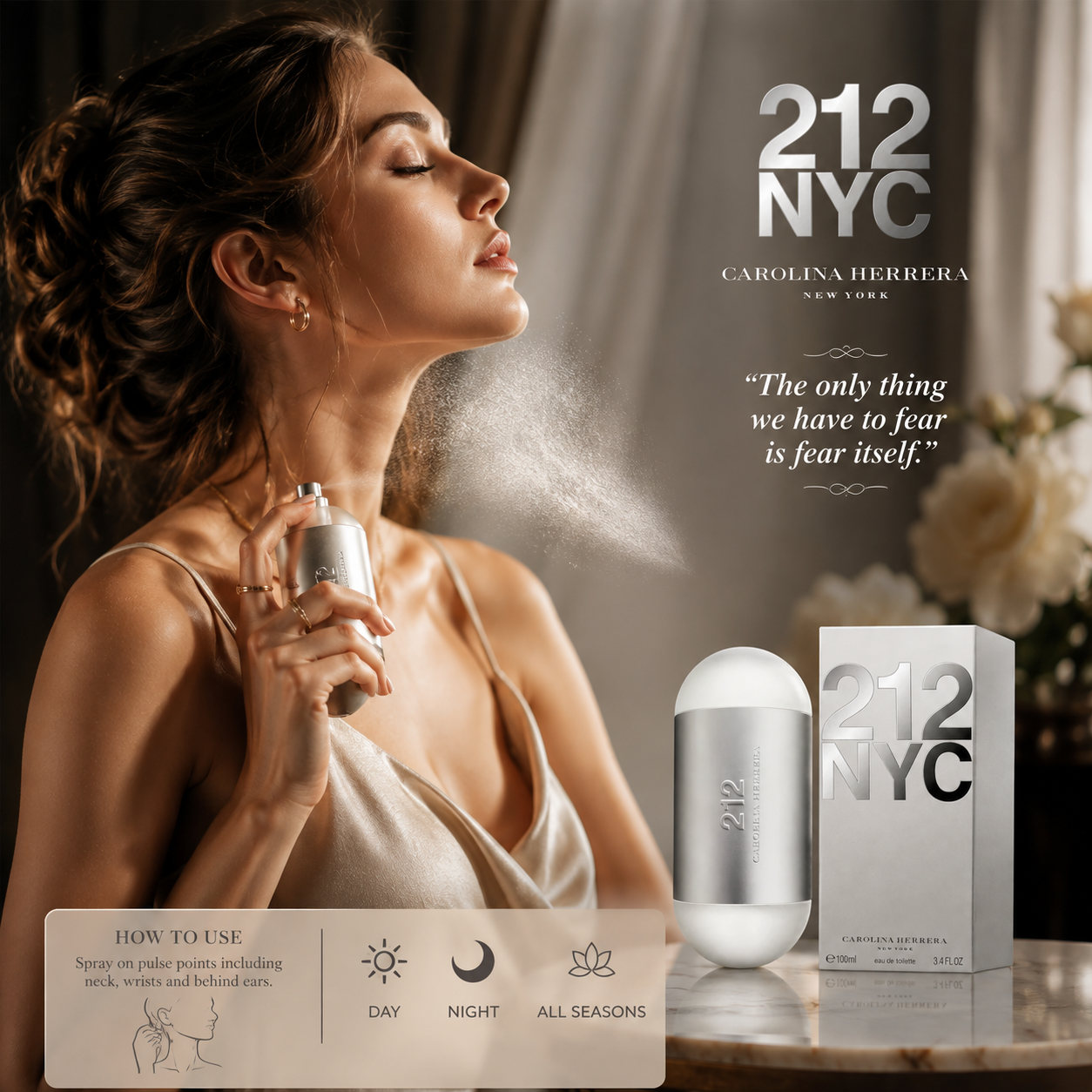 Carolina Herrera 212 NYC Eau de Toilette for Women 100ml