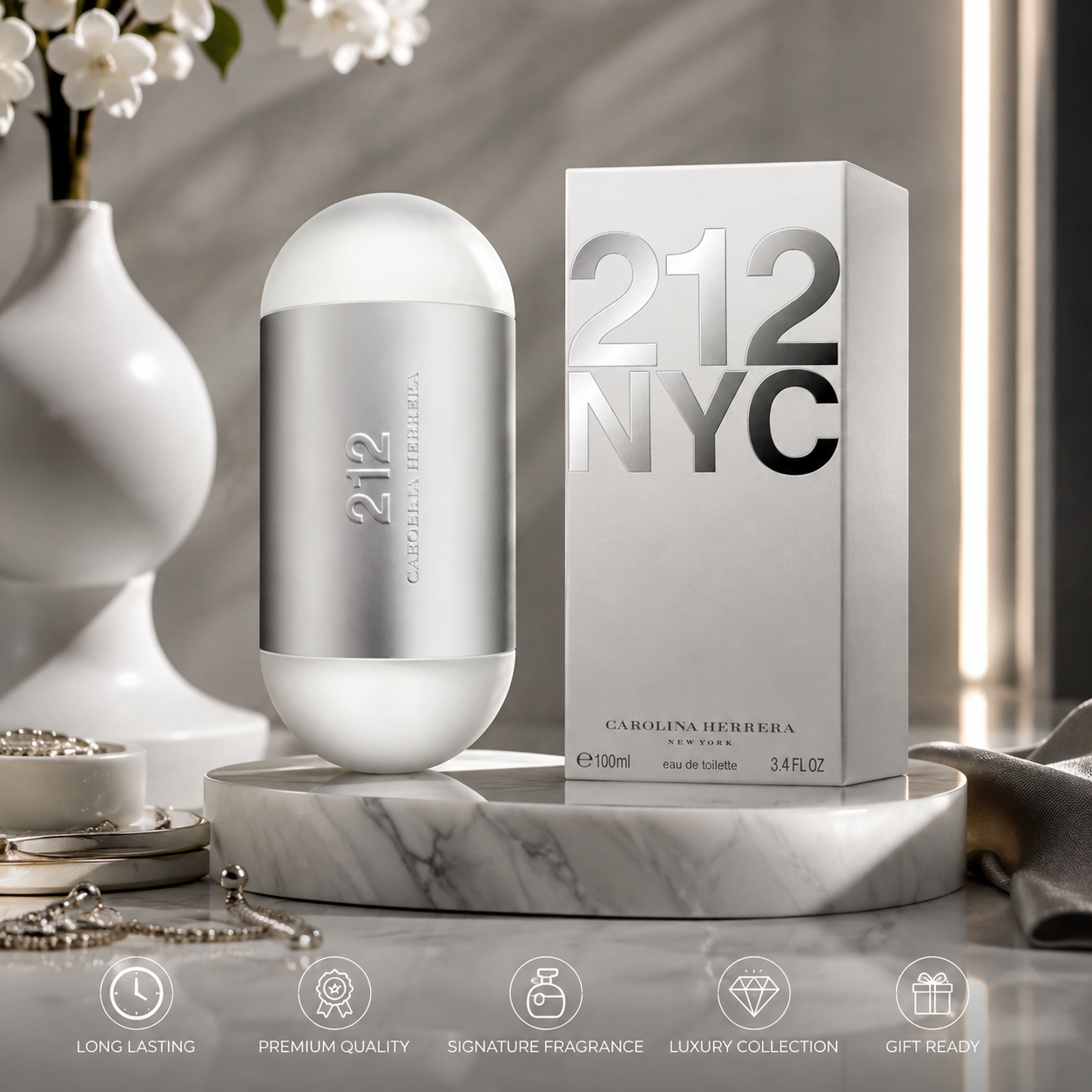 Carolina Herrera 212 NYC Eau de Toilette for Women 100ml