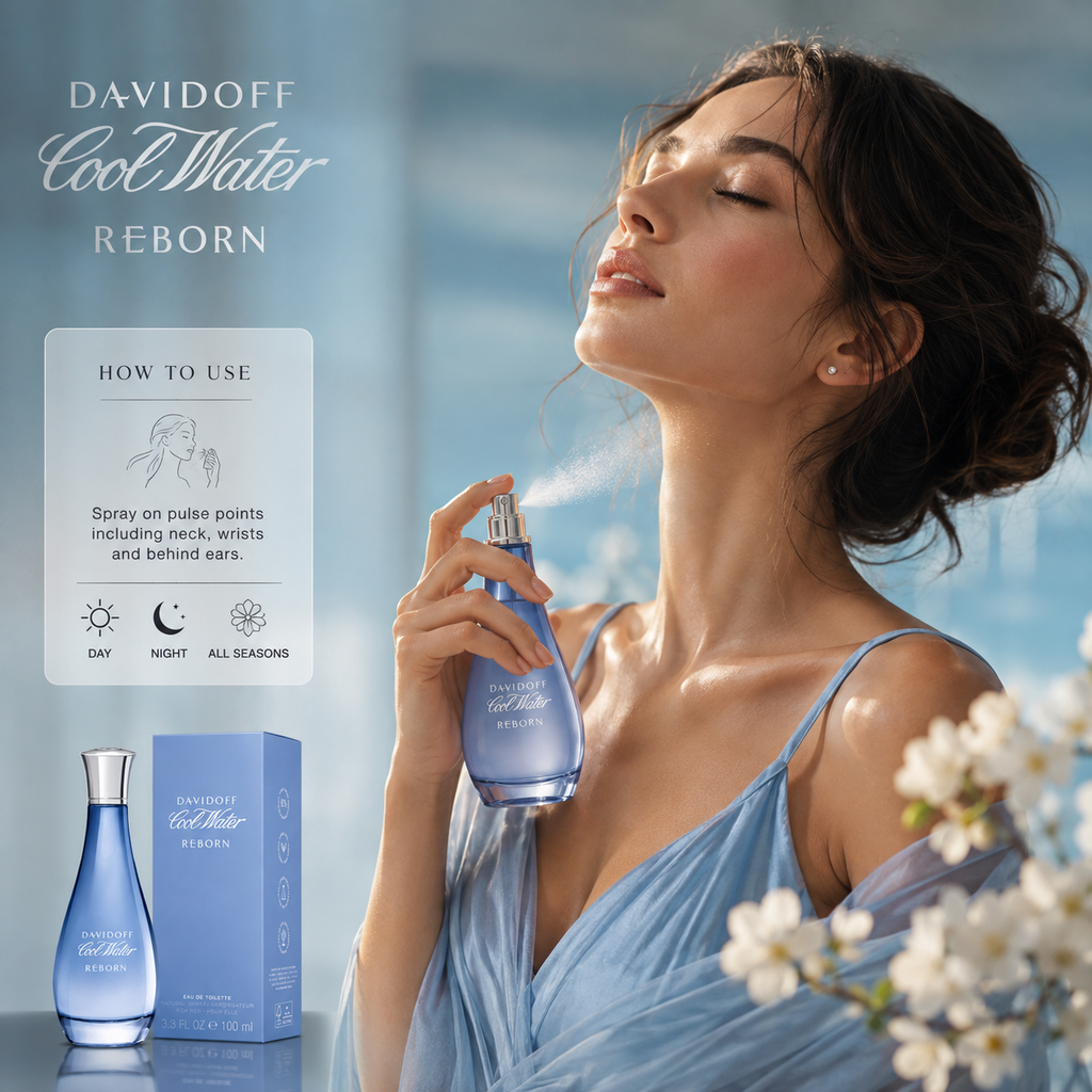 DAVIDOFF Cool Water Reborn Eau de Toilette for Women – 100 ml