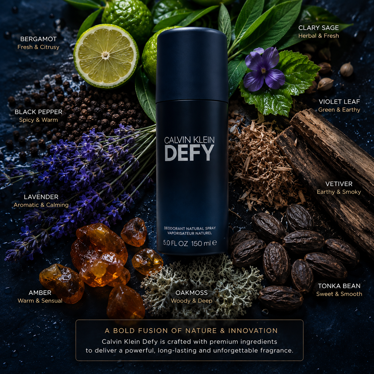 Calvin Klein Defy Deodorant Natural Spray for Men 150ml