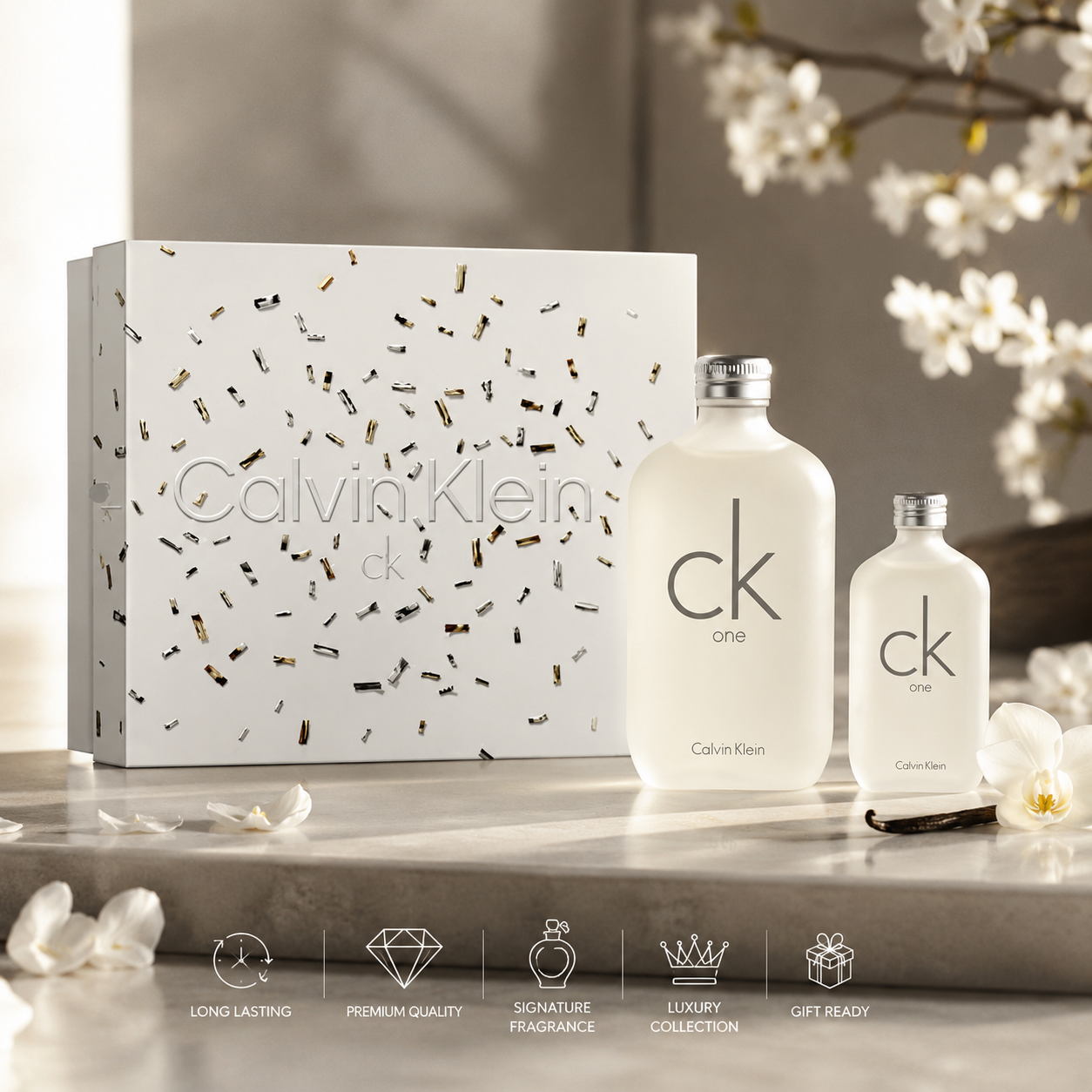 Calvin Klein CK One Eau de Toilette Gift Set for Men – 100ml EDT + 100ml Shower Gel