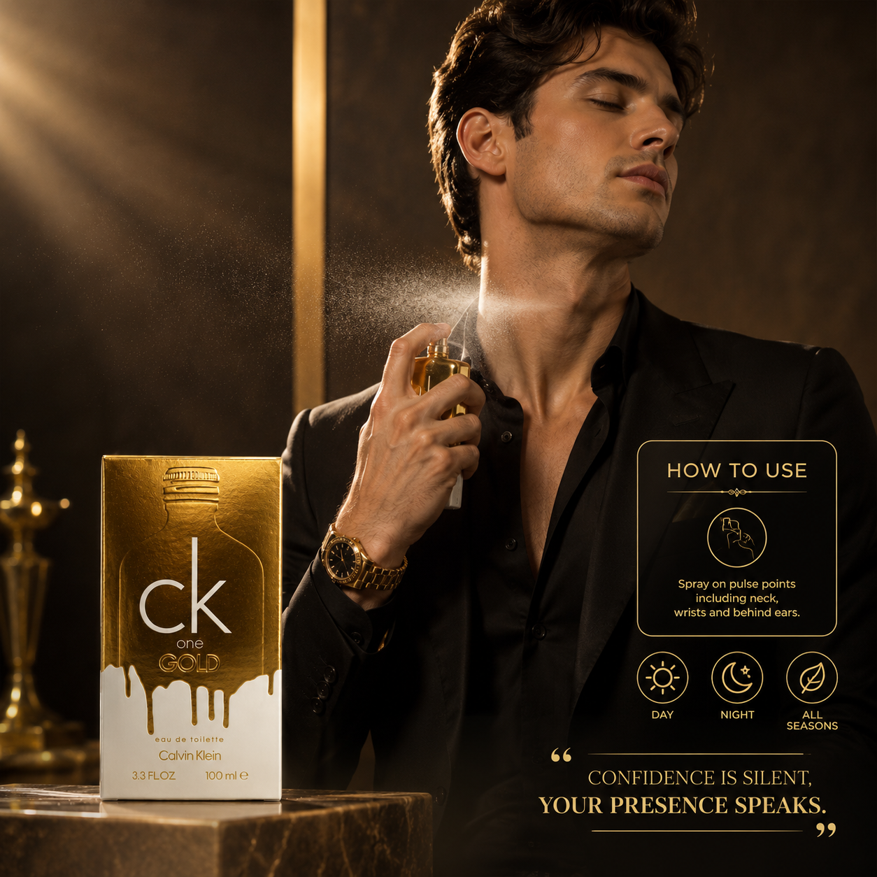 Calvin Klein CK One Gold Eau de Toilette Unisex Perfume 100ml