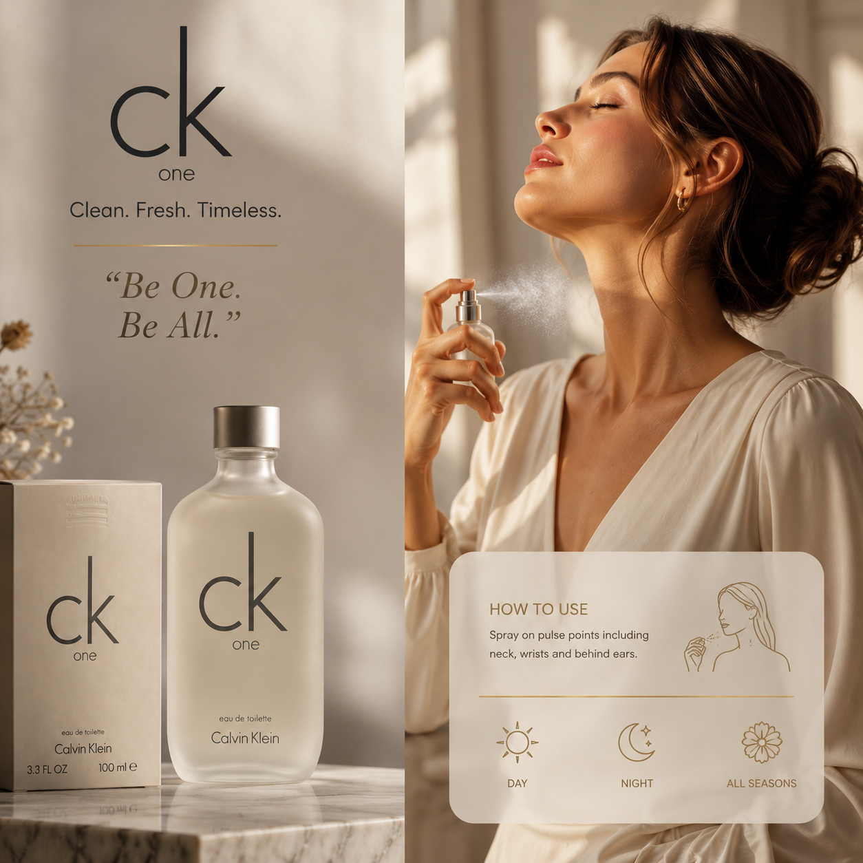 Calvin Klein CK One Eau de Toilette 100ml Unisex Perfume