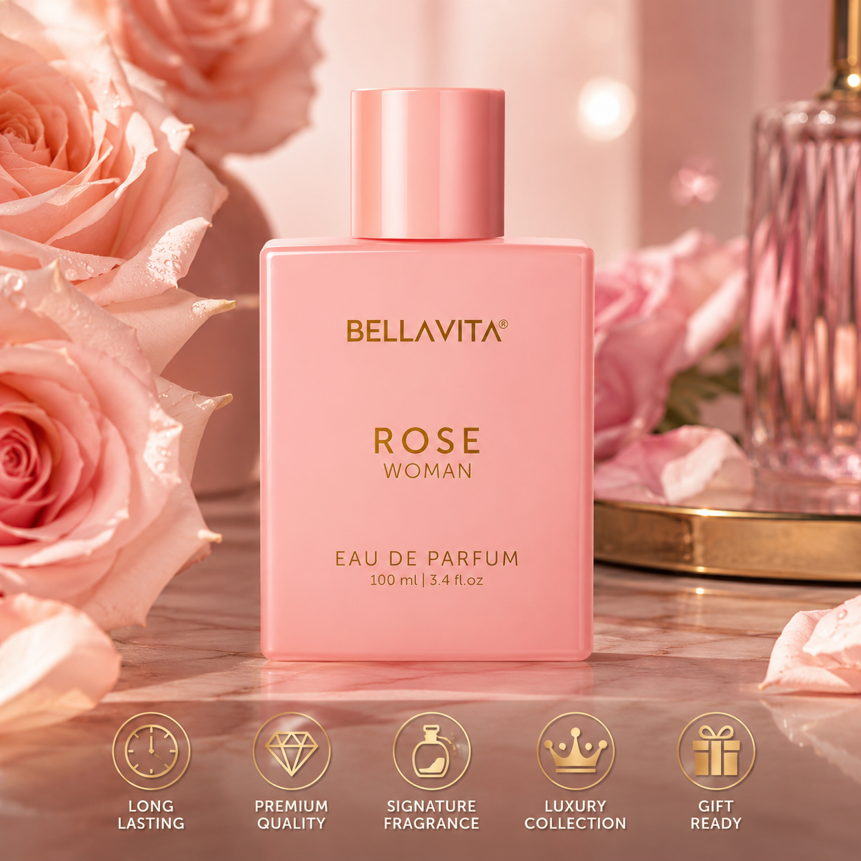 Bella Vita ROSE Woman Perfume 100ml EDP for Women