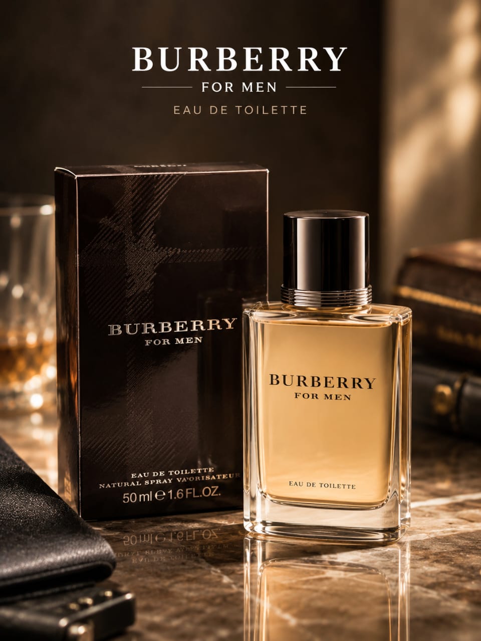 Burberry For Men Eau de Toilette 50ml – Men's Fresh Woody Fragrance