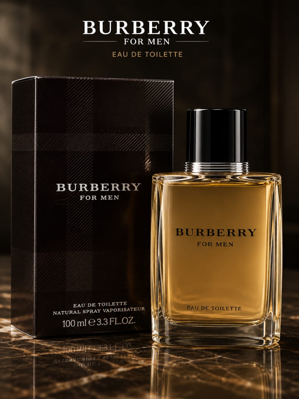 Burberry For Men Eau de Toilette 100ml – Men’s Woody Aromatic Fragrance