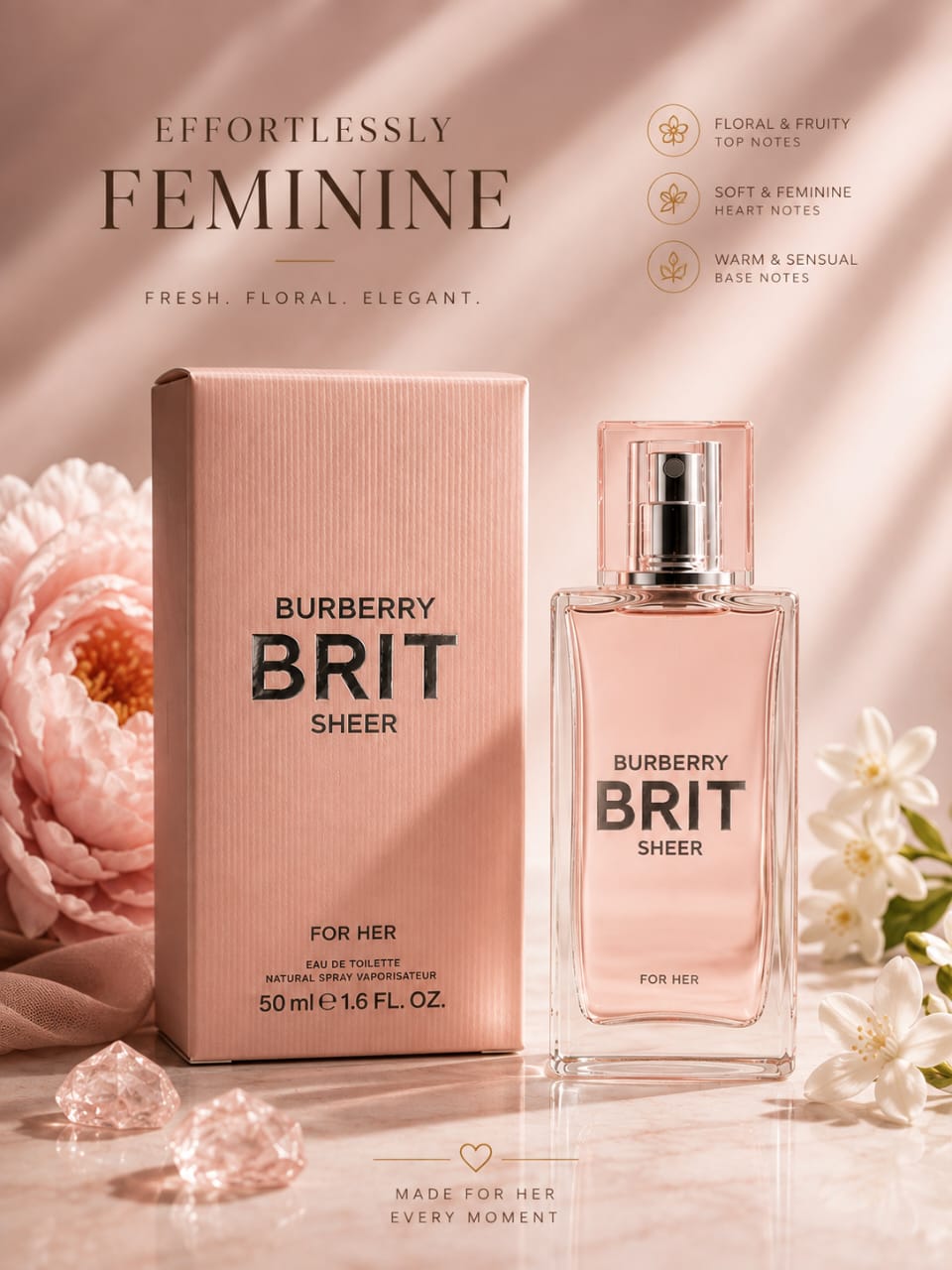 Burberry Brit Sheer Eau de Toilette for Women – 50 ml