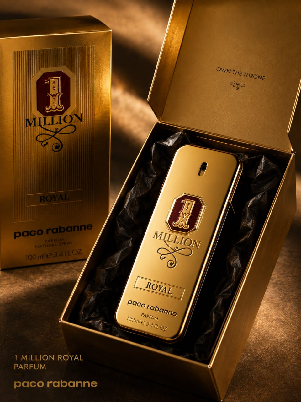 Rabanne 1 Million Royal Parfum for Men 100ml – Woody Aromatic Fragrance