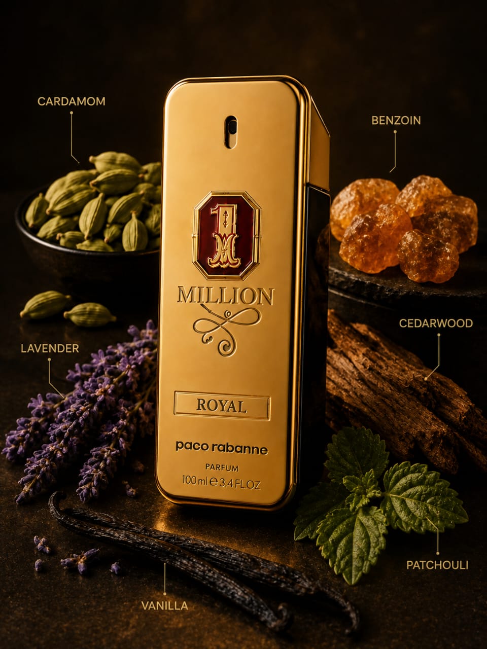 Rabanne 1 Million Royal Parfum for Men 100ml – Woody Aromatic Fragrance