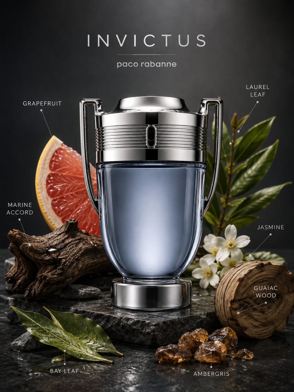 Paco Rabanne Invictus Eau de Toilette for Men 100 ml