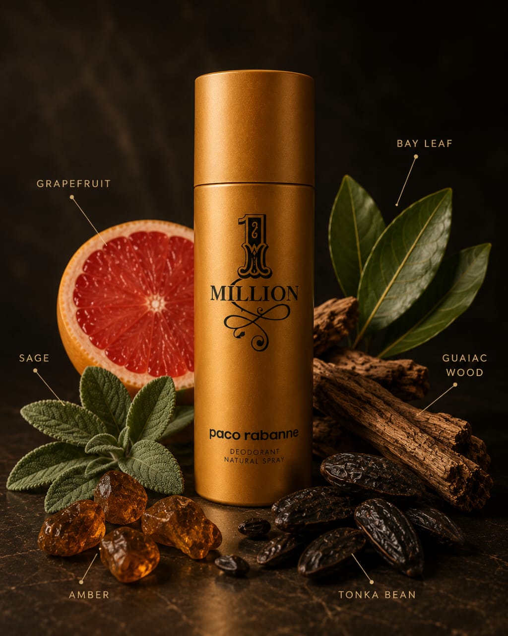 Paco Rabanne 1 Million Deodorant Natural Spray for Men