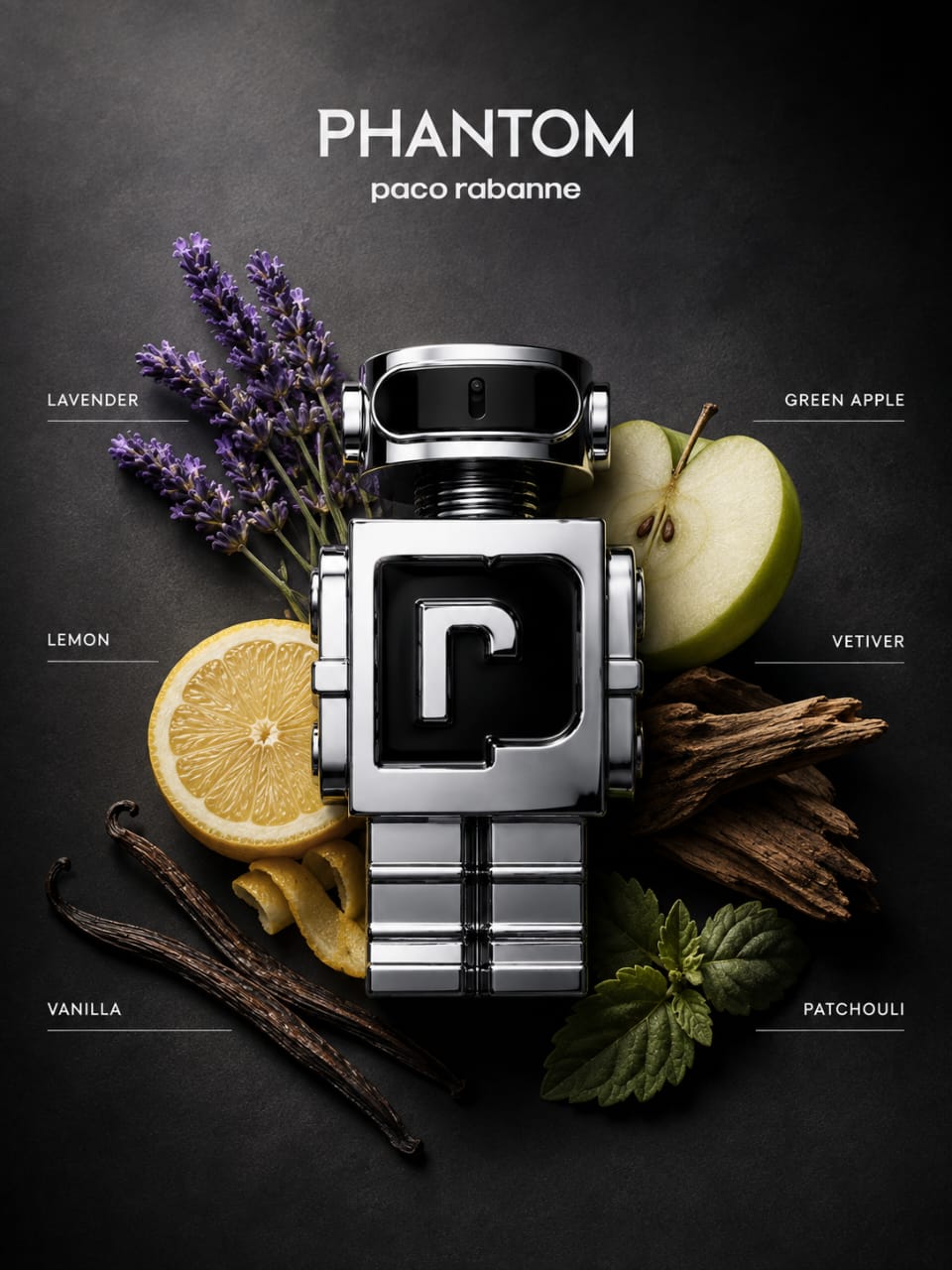 Paco Rabanne Phantom Eau de Toilette 100ml + Shower Gel 100ml Set for Men
