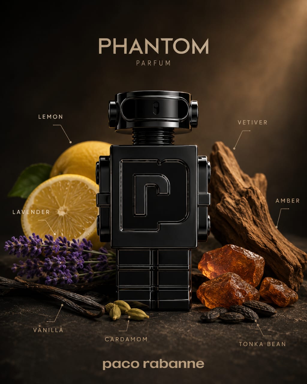 Paco Rabanne Phantom Parfum for Men 150 ml – Woody Aromatic Fragrance