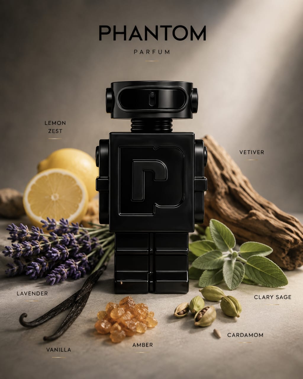 Paco Rabanne Phantom Parfum 100ml for Men – Woody Amber Fragrance