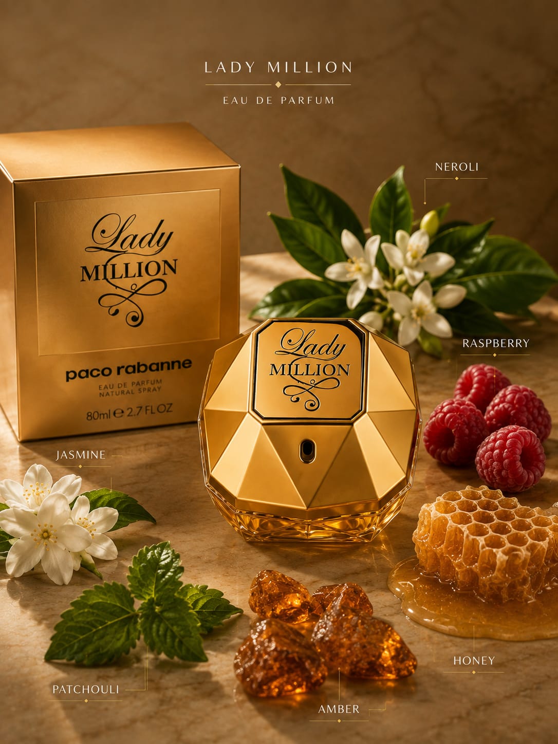 Paco Rabanne Lady Million Eau de Parfum 80ml for Women
