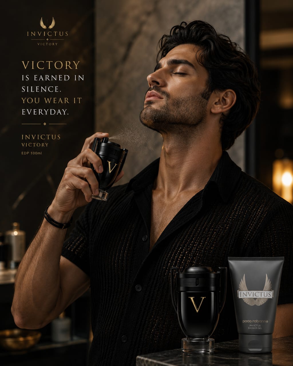 Paco Rabanne Invictus Victory Eau de Parfum 100ml + Shower Gel 100ml Gift Set for Men