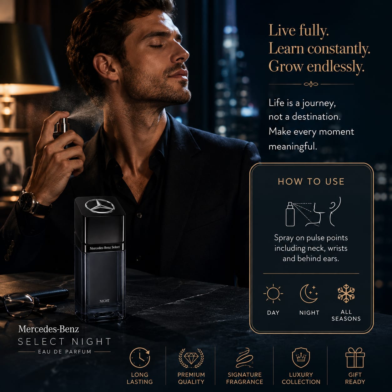 Mercedes-Benz Select Night Eau de Parfum for Men 100ml