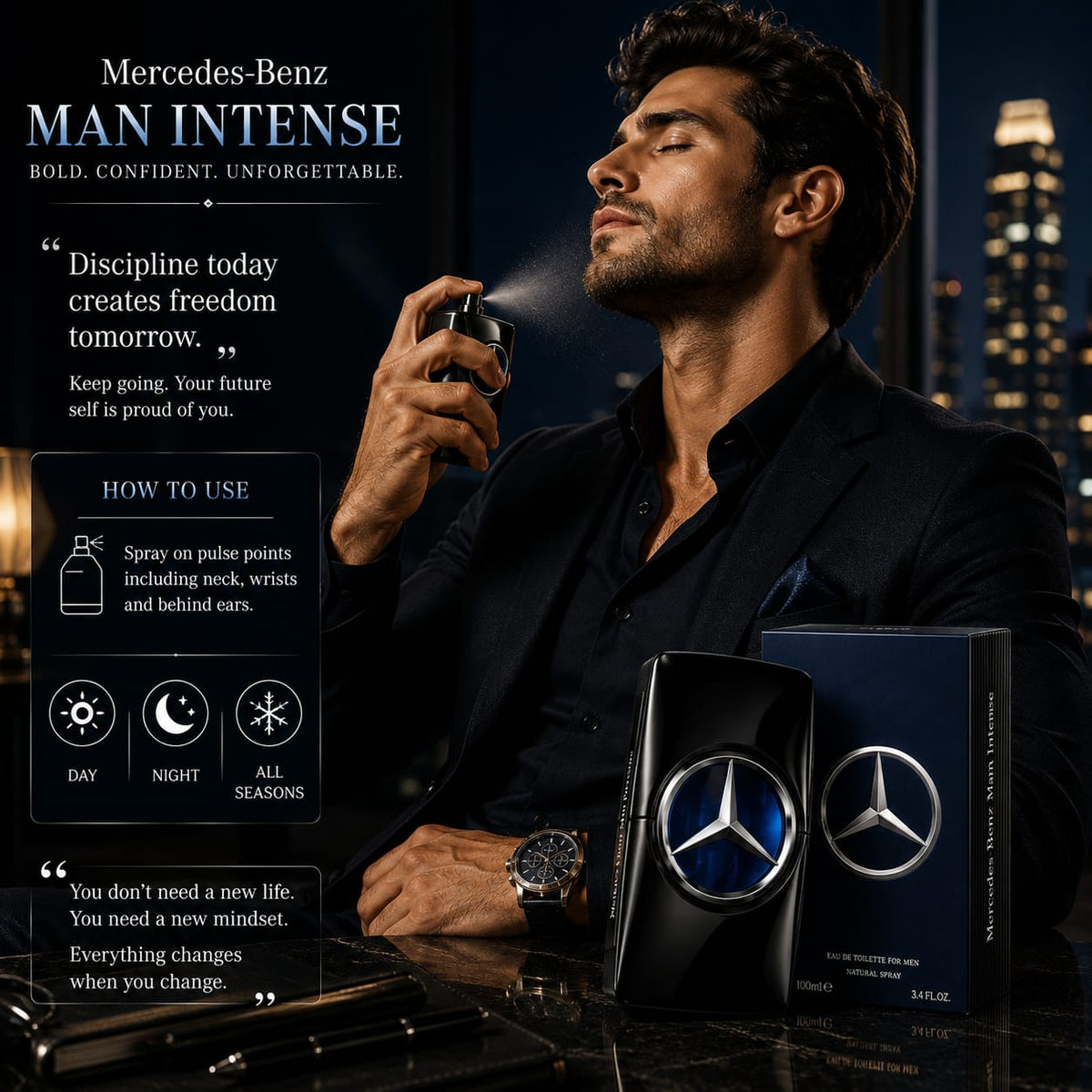 Mercedes-Benz Man Intense Eau de Toilette 100ml for Men