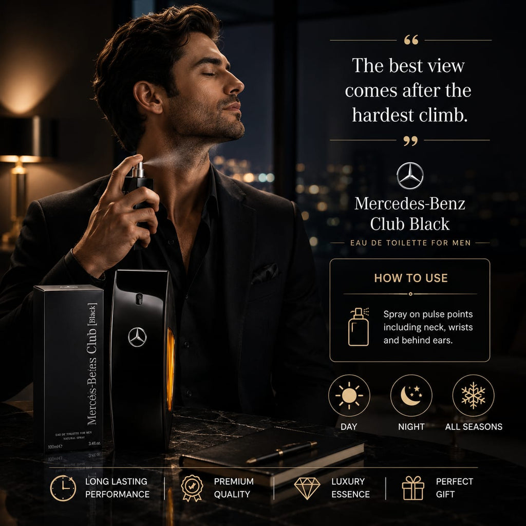 Mercedes-Benz Club Black Eau de Toilette for Men 100ml