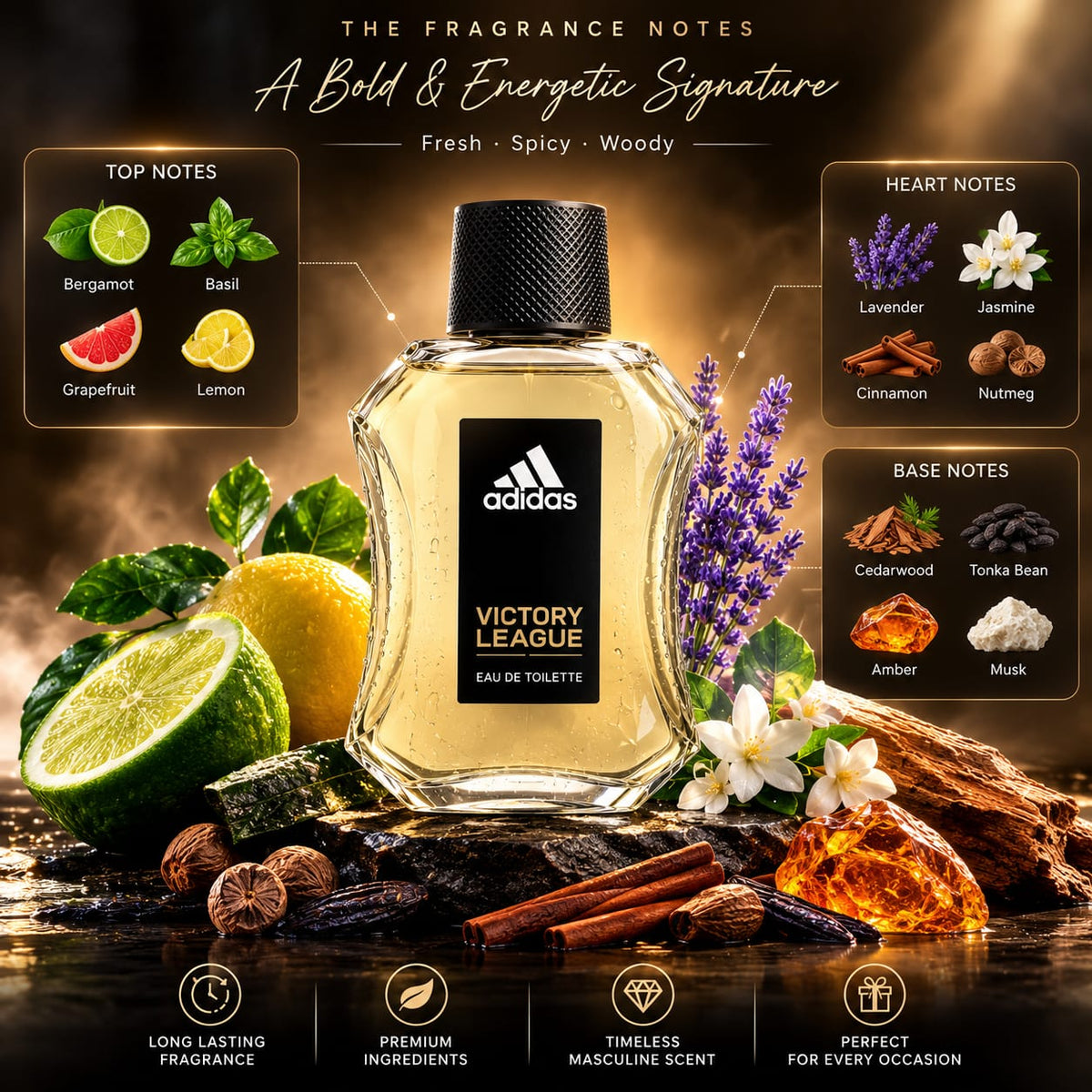 Adidas Victory League Eau de Toilette 100ml for Men