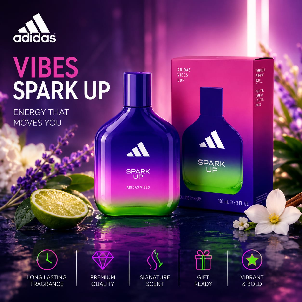 Adidas Vibes Spark Up Eau de Parfum 100ml