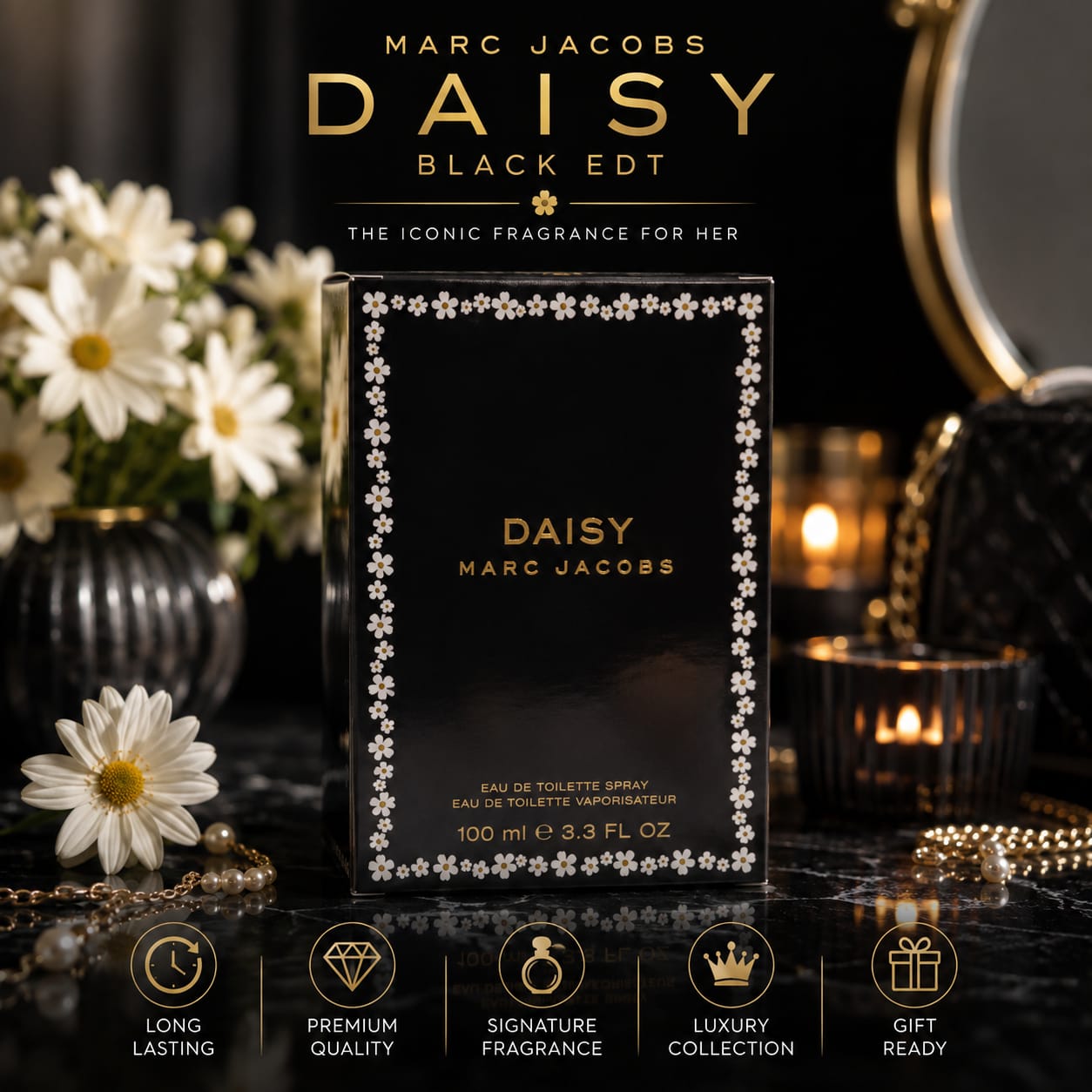 Marc Jacobs Daisy Black Eau de Toilette 100ml for Women