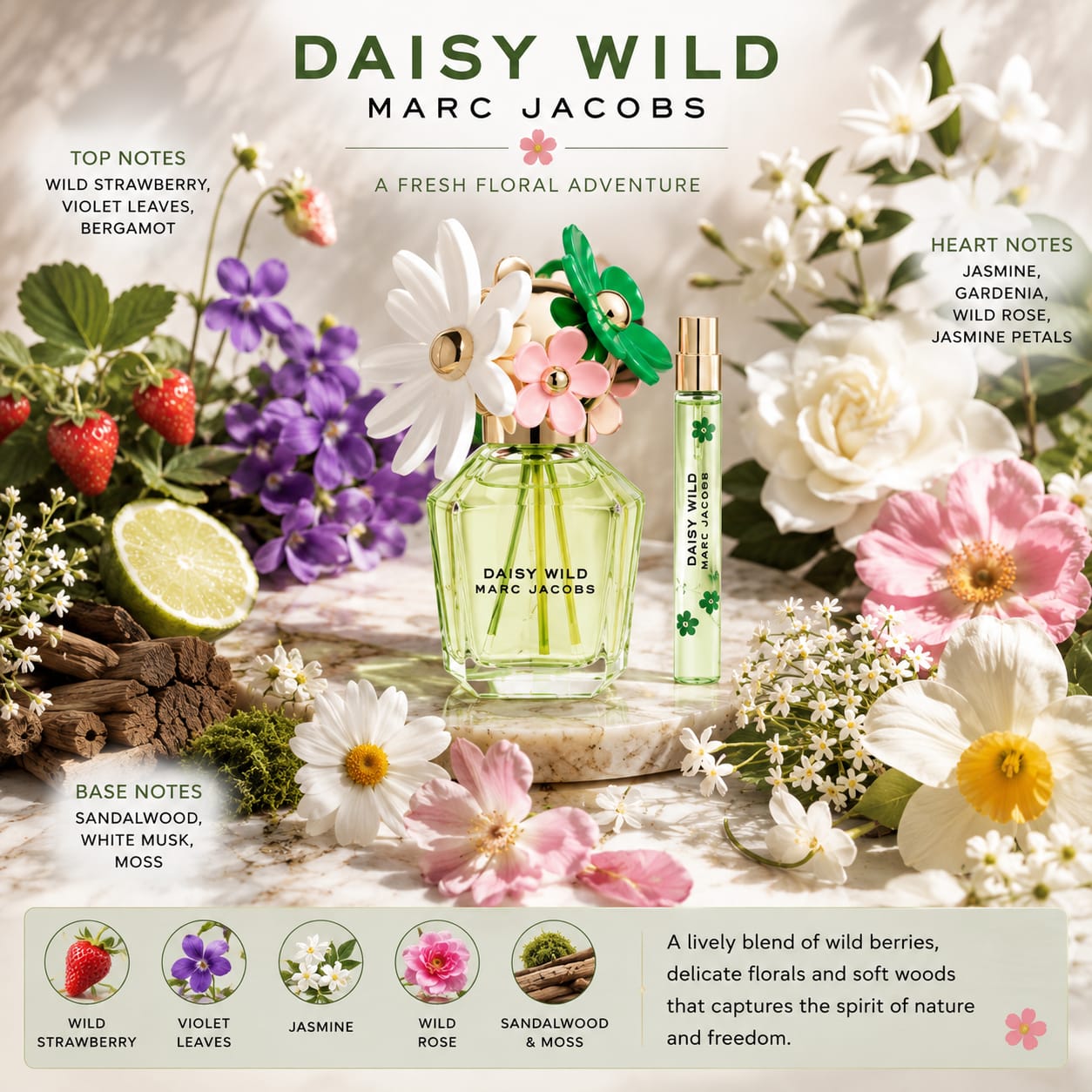 Marc Jacobs Daisy Wild Perfume Gift Set 50ml + 10ml