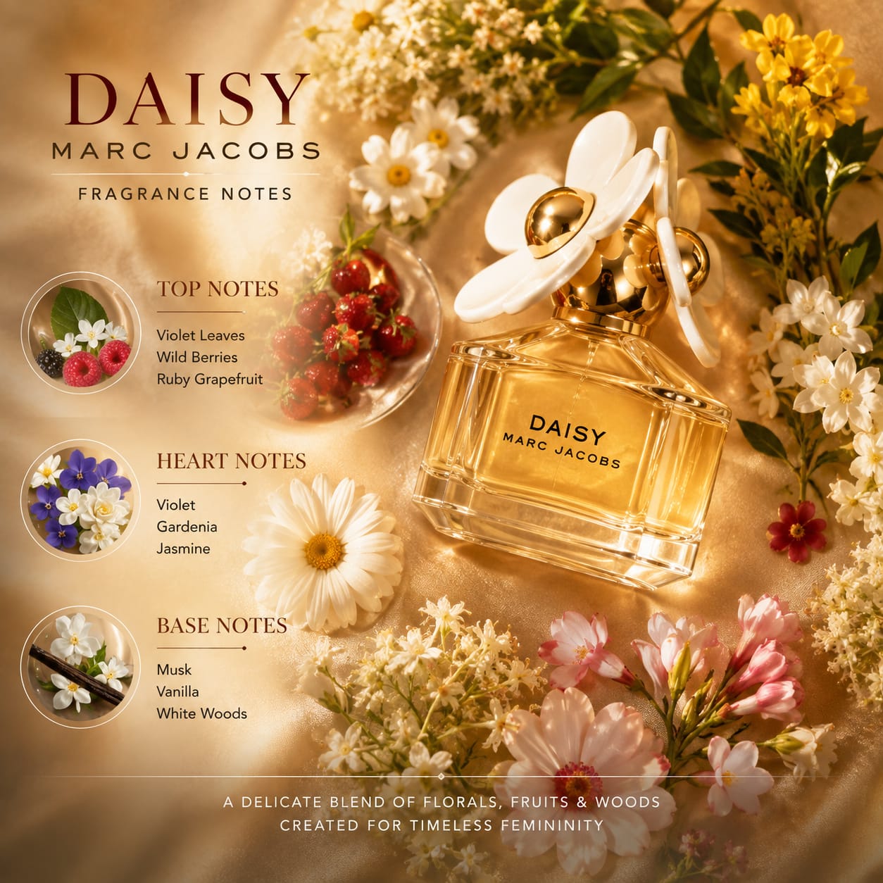 Marc Jacobs Daisy Perfume Gift Set with 75 ml Body Lotion & 75 ml Shower Gel