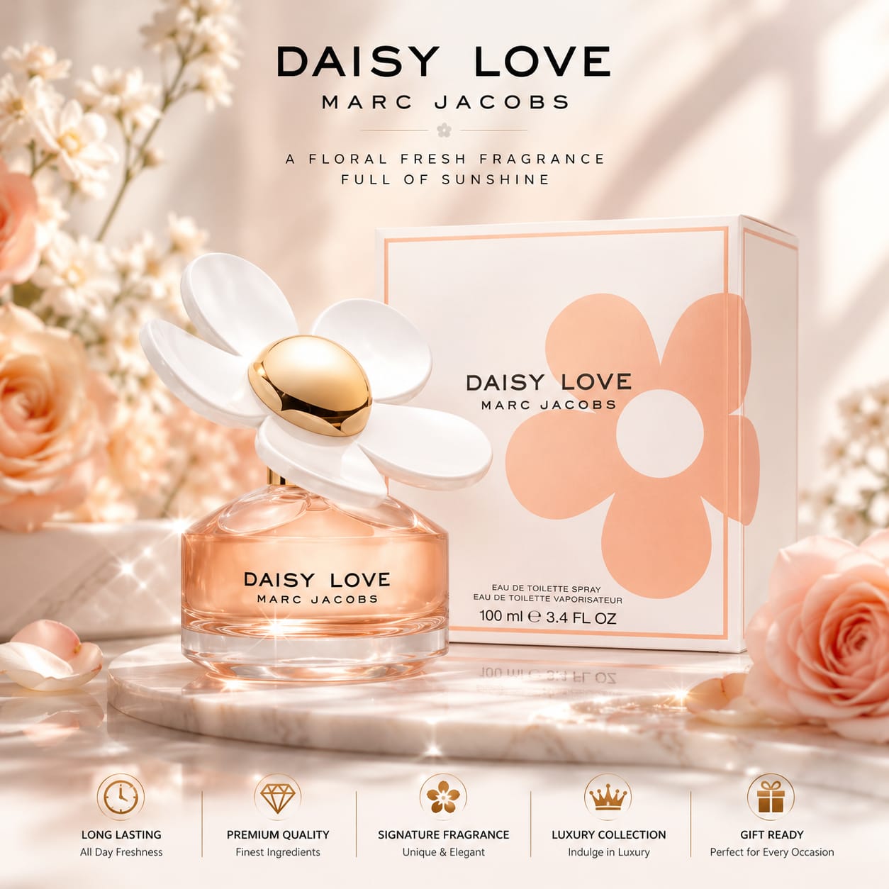 Marc Jacobs Daisy Love Eau de Toilette 100ml – Women’s Perfume