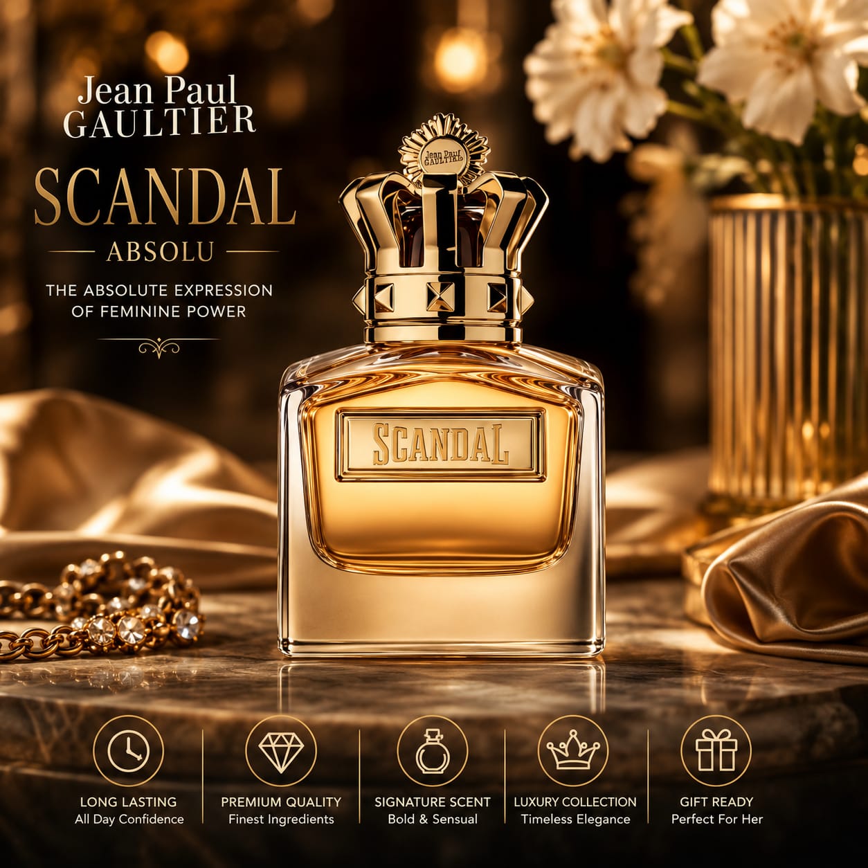 Jean Paul Gaultier Scandal Absolu Perfume for Women 100ml