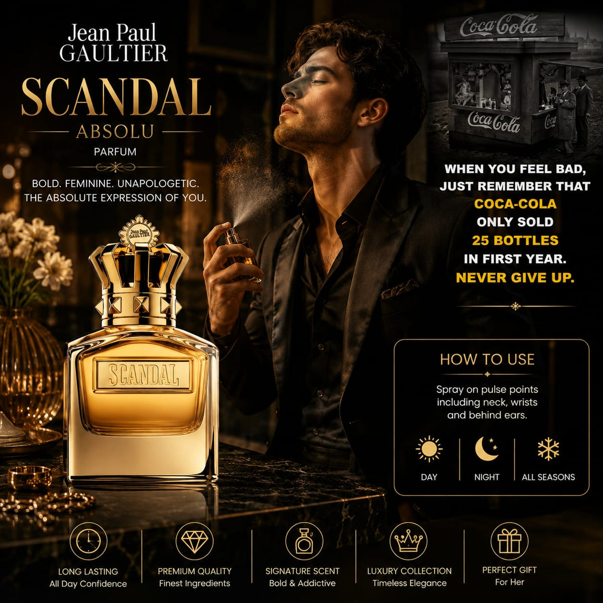 Jean Paul Gaultier Scandal Absolu Perfume for Women 100ml