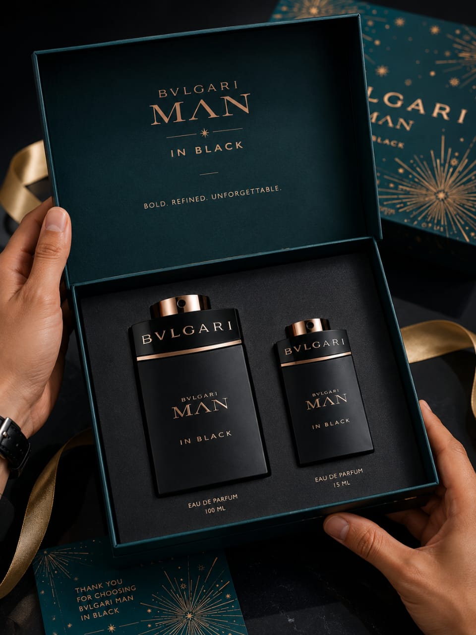 Bvlgari Man In Black Eau de Parfum 100ml + 15ml Set