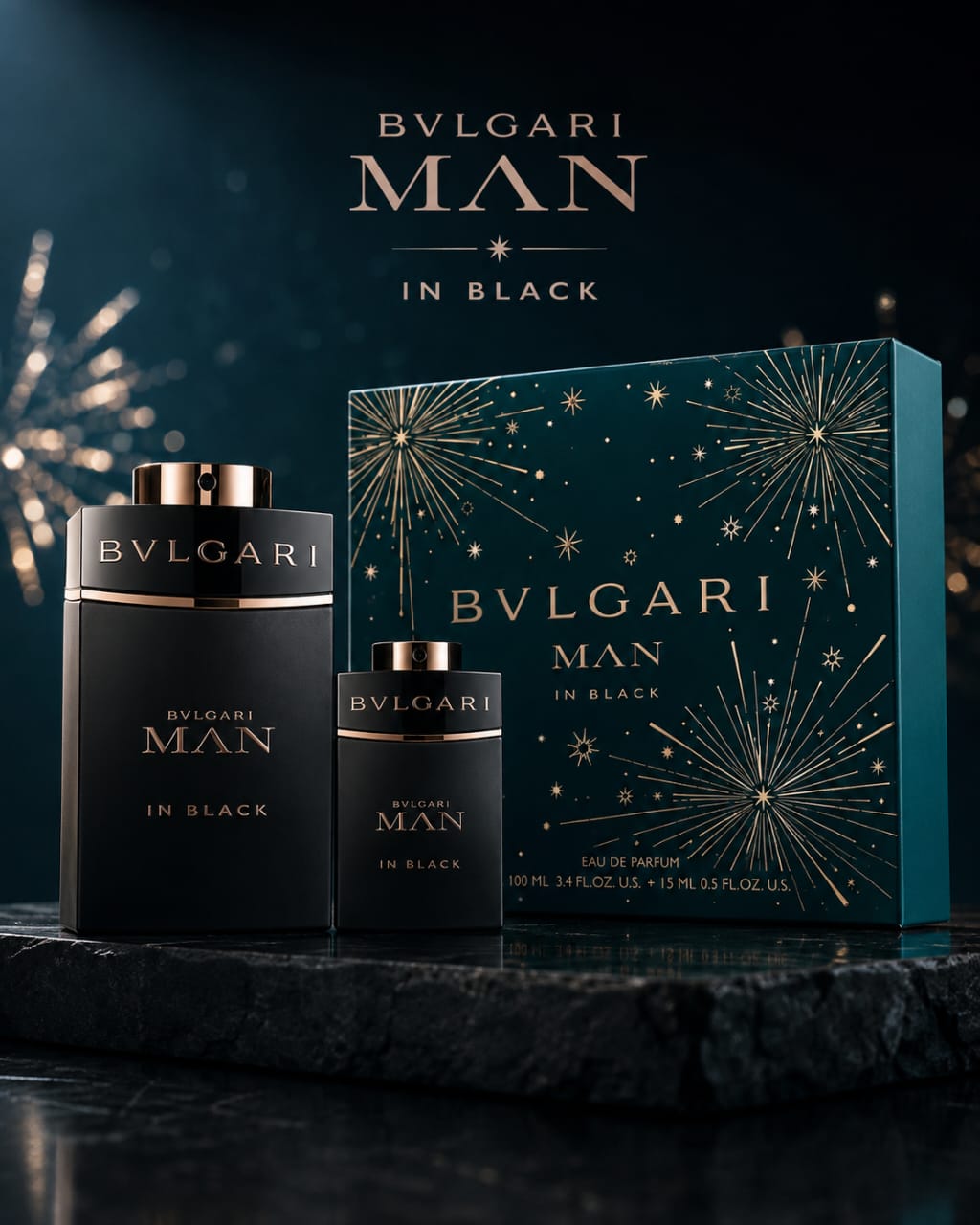 Bvlgari Man In Black Eau de Parfum 100ml + 15ml Set