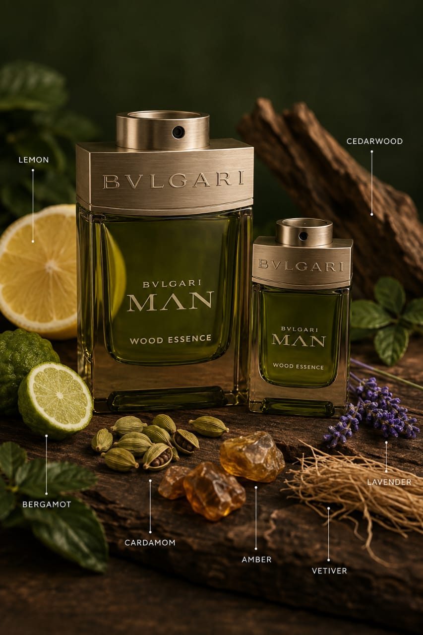 BVLGARI MAN Wood Essence Eau de Parfum Gift Set 100ml + 15ml for Men