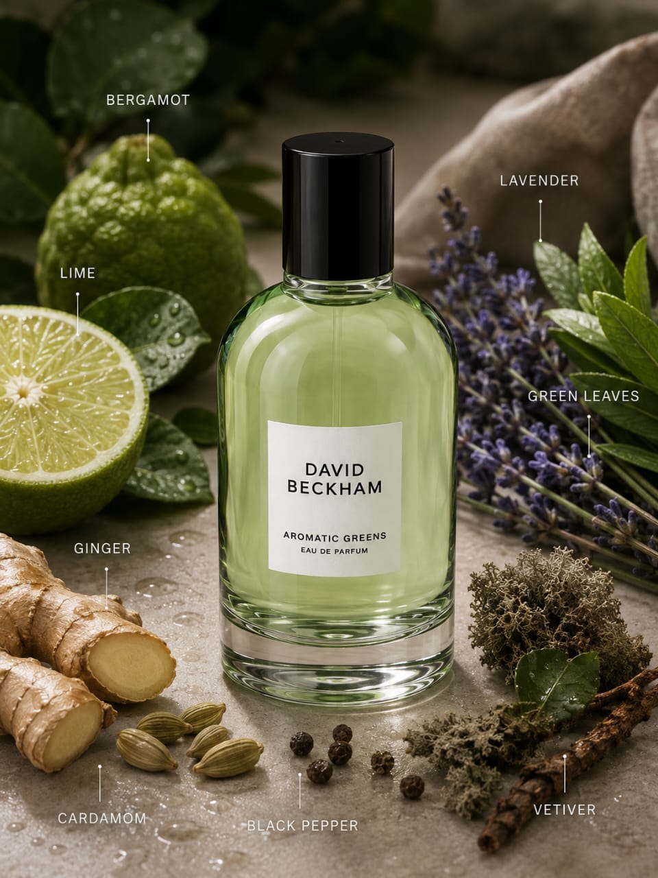 David Beckham Aromatic Greens Eau de Parfum for Men – 100 ml