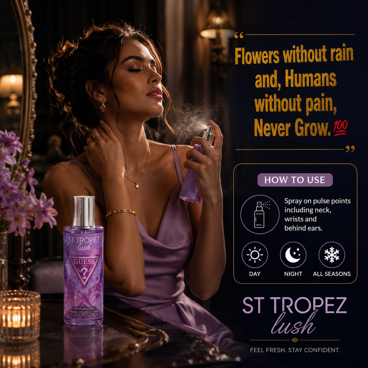 GUESS St Tropez Lush Shimmer Fragrance Mist for Women 250 ml