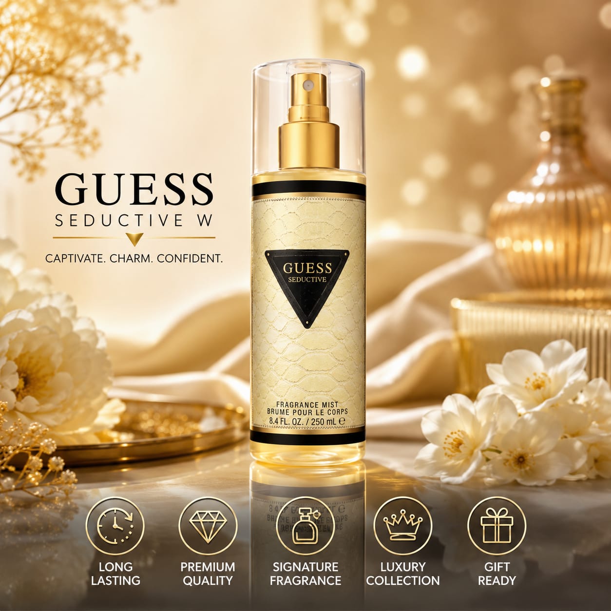 GUESS Seductive W Fragrance Mist for Women – 250 ml