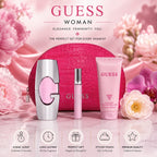 GUESS Woman Eau de Parfum Gift Set for Women – 75ml + 15ml Travel Spray + 100ml Body Lotion