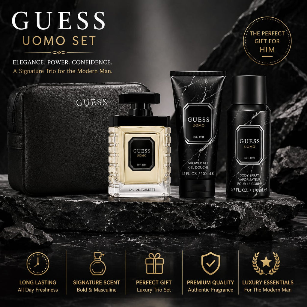 Guess Uomo Set(EDT 100+Shower Gel 100+Body Spray 170+Pc)