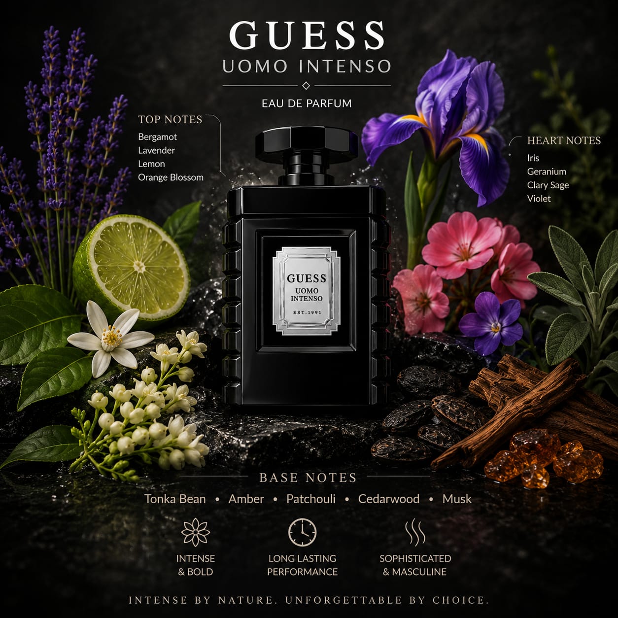 GUESS Uomo Intenso Eau de Parfum for Men 100 ml