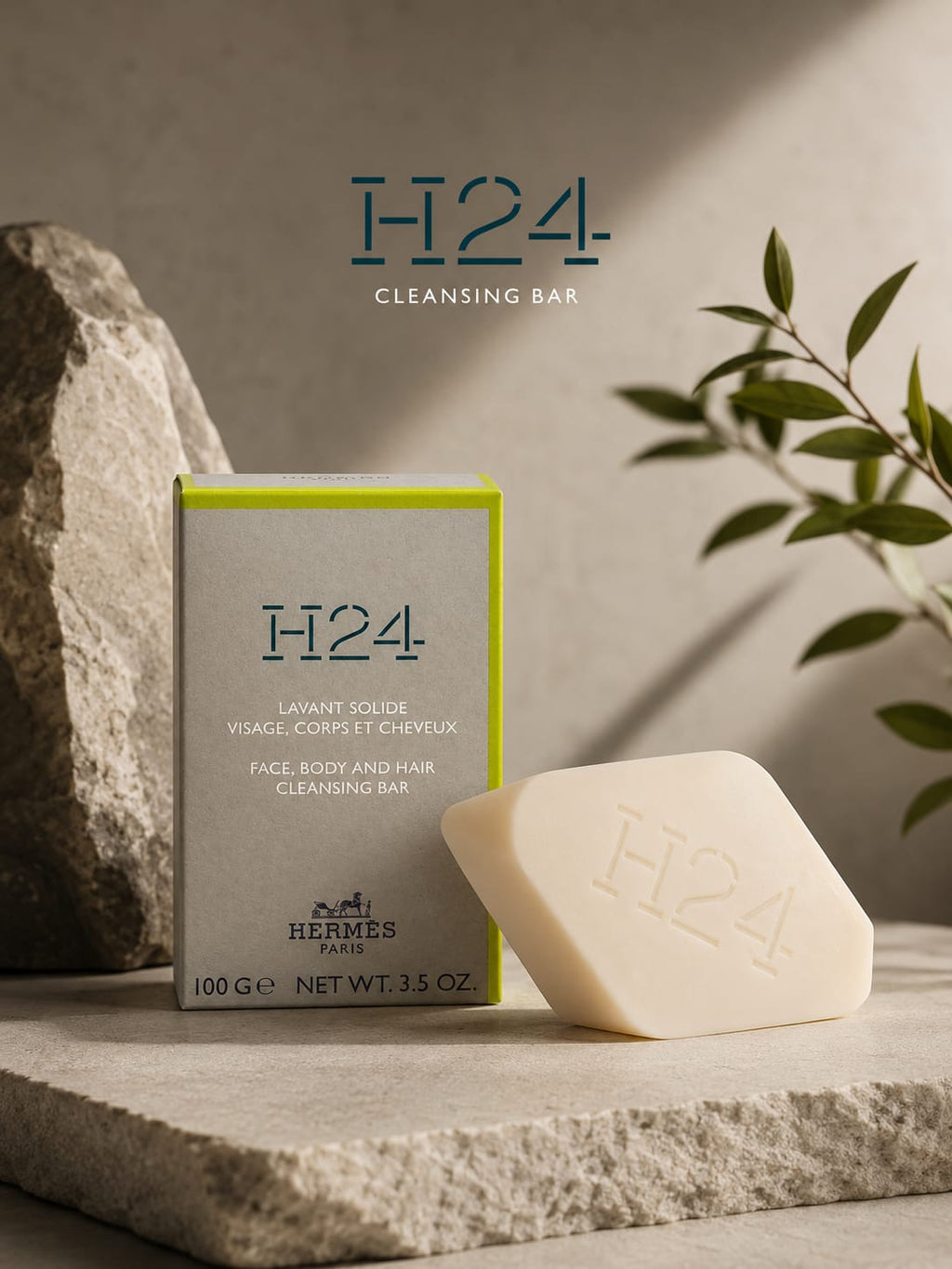Hermès H24 Cleansing Bar 100g – Face, Body & Hair