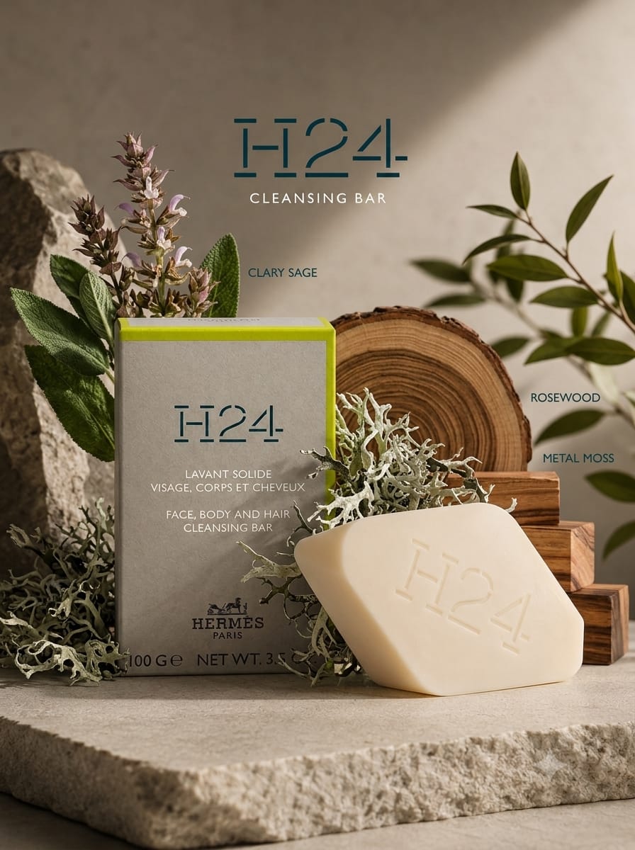 Hermès H24 Cleansing Bar 100g – Face, Body & Hair