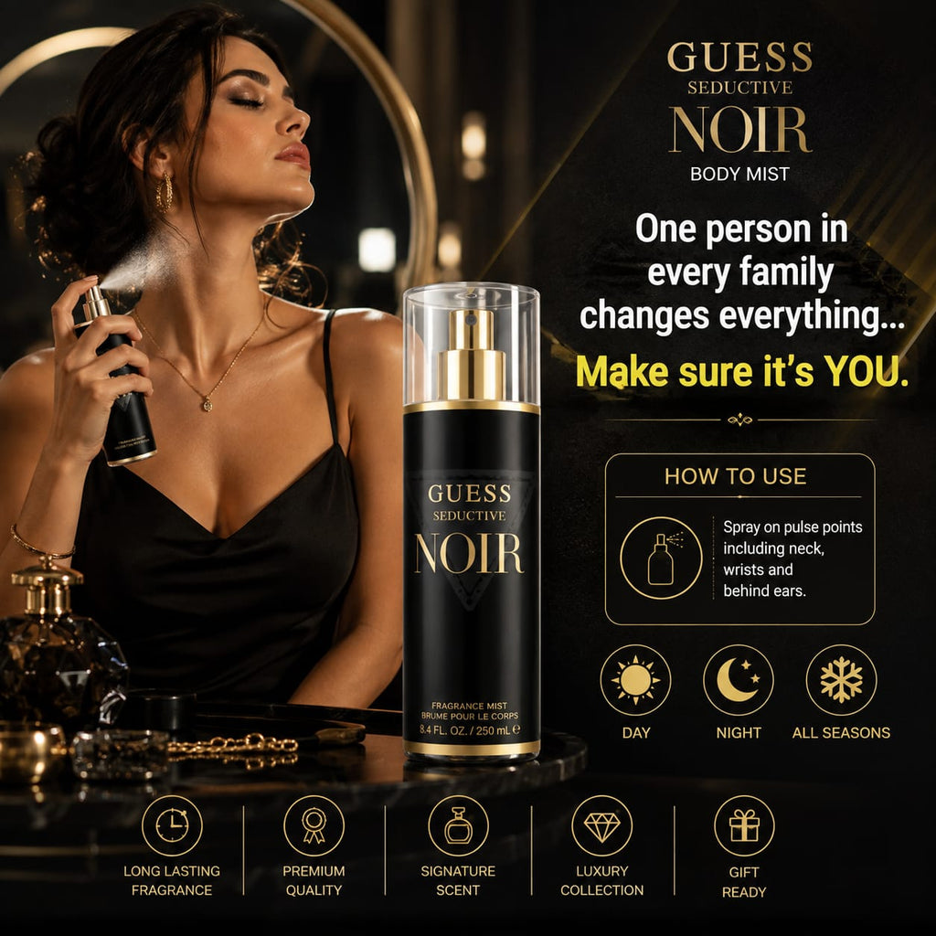GUESS Seductive Noir Fragrance Mist 250ml – Luxury Body Mist