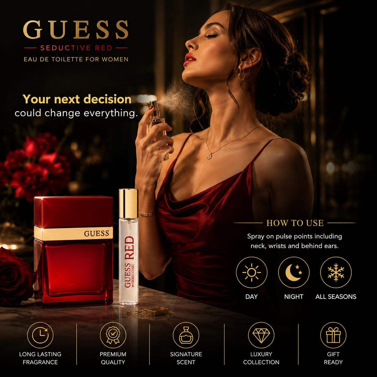 Guess Seductive Red Eau de Toilette for Women(75+15)
